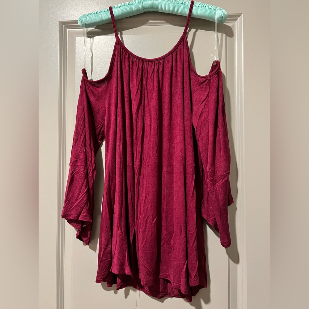 Paper Bag Strappy Cold-Shoulder Top